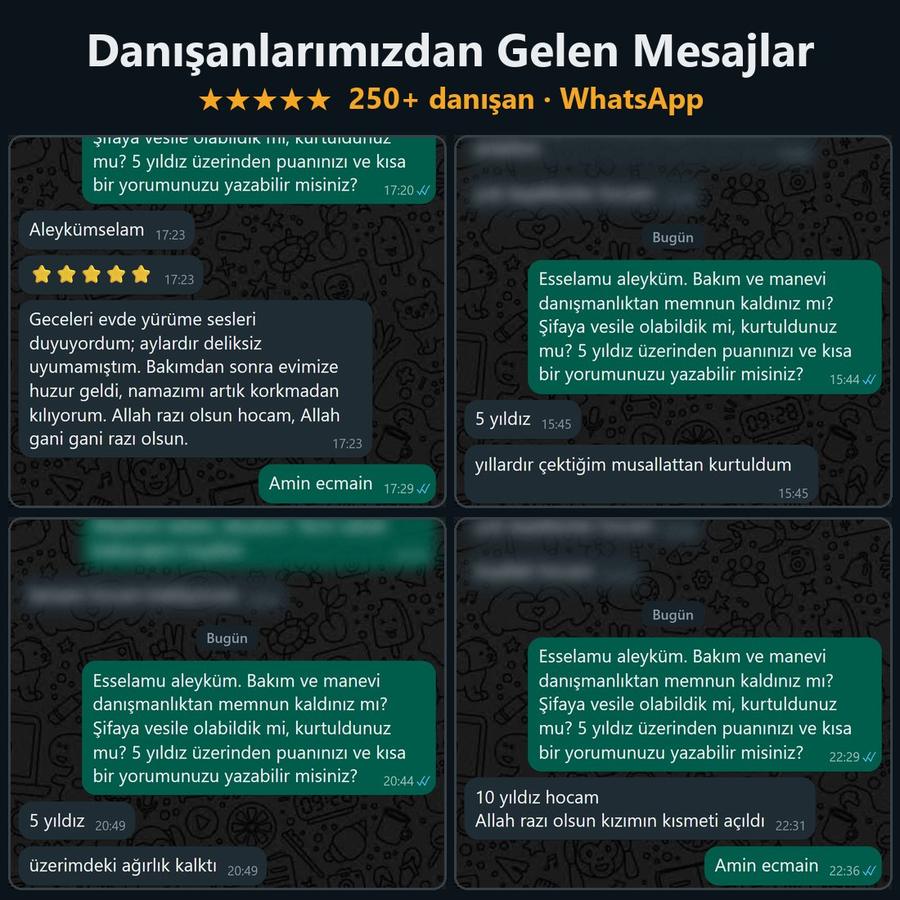 Danışanlarımızdan gelen mesajlar