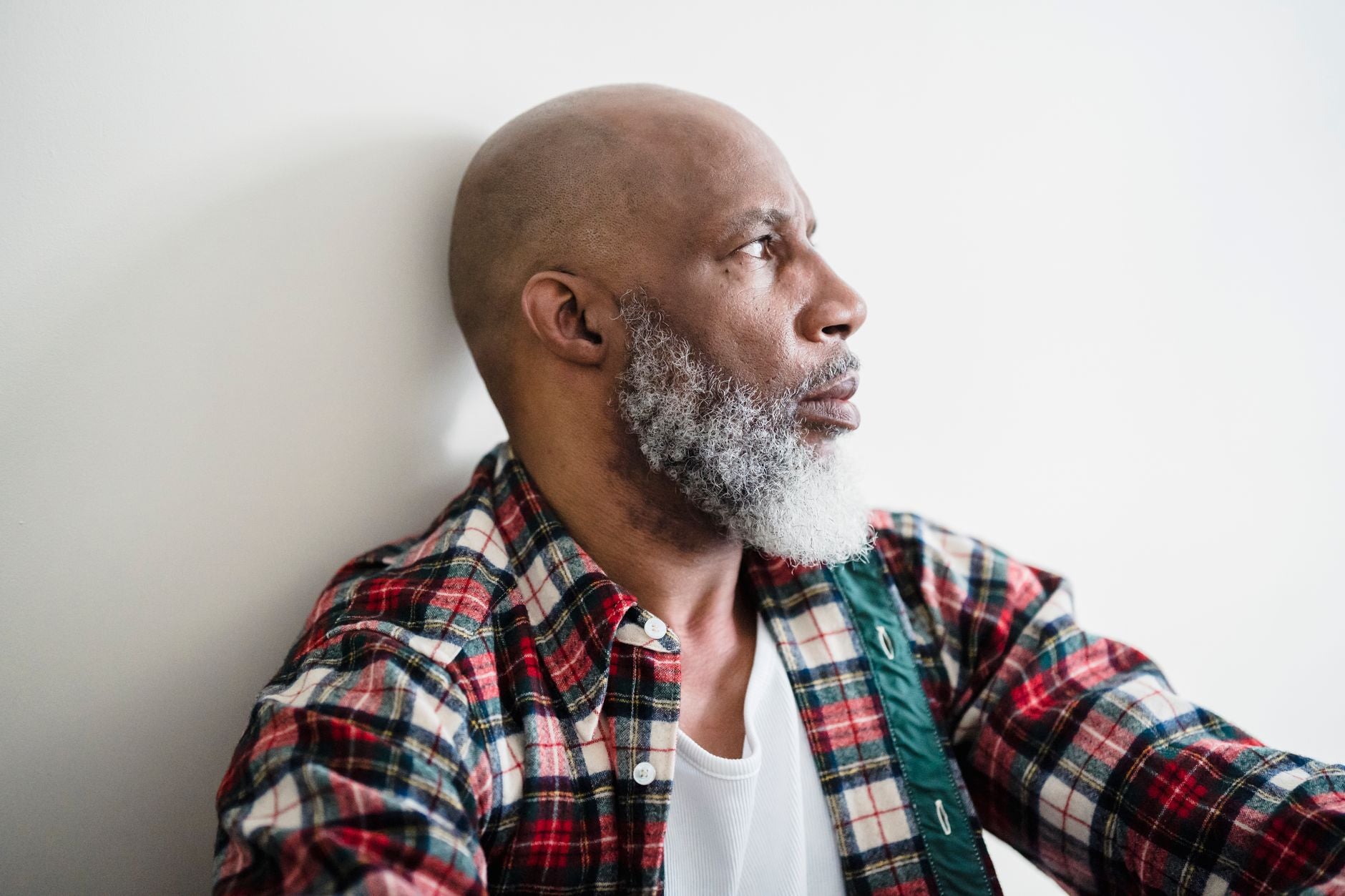 Thoughtful subject in quiet attention — observer state