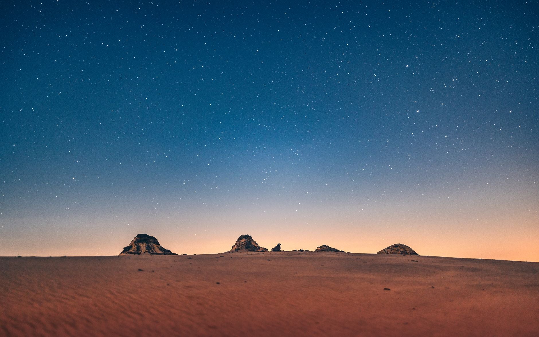 Stars and night desert sky — the layered cosmos the classical tradition describes