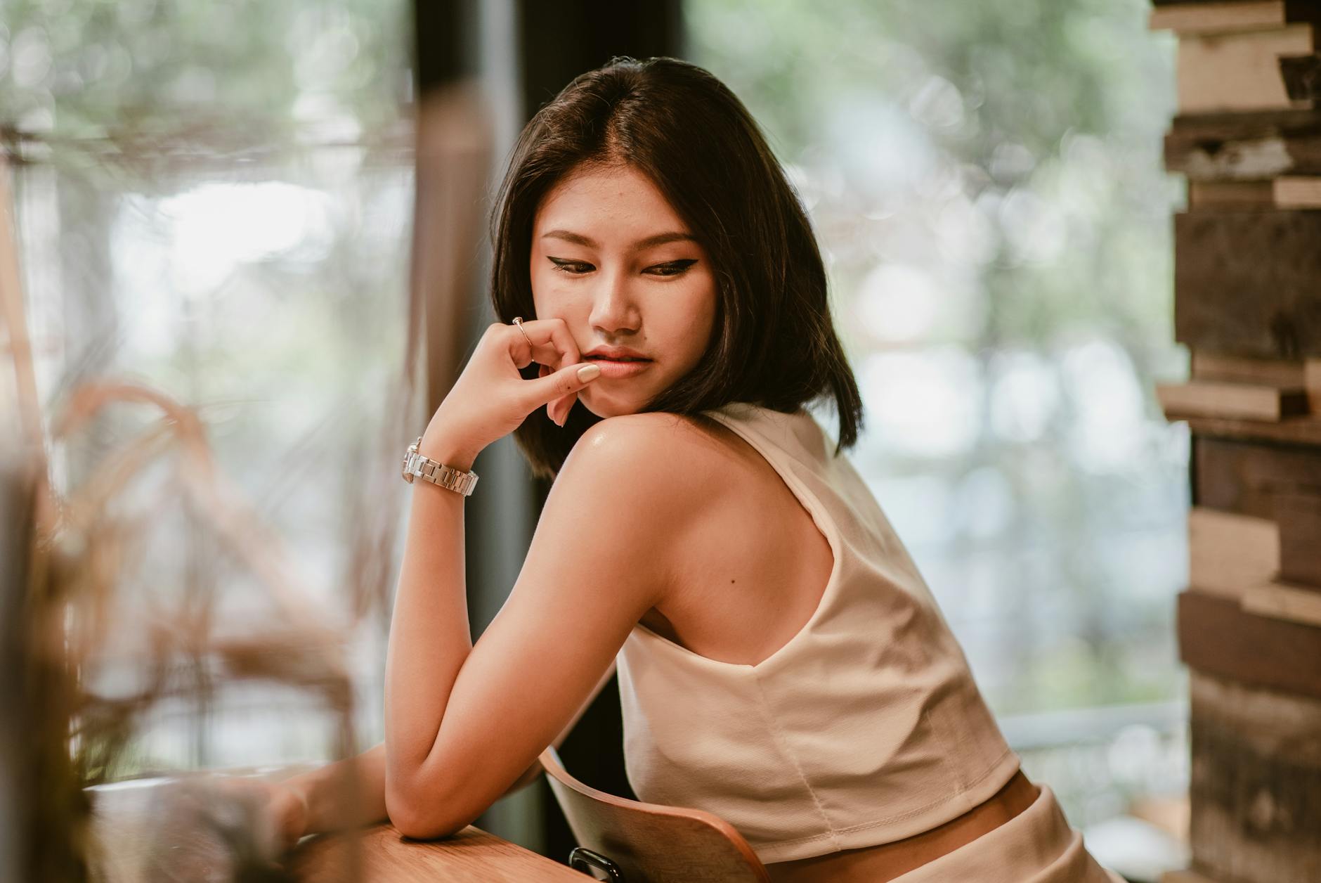 A person looking back over recent events, tracing the moment their energy first shifted