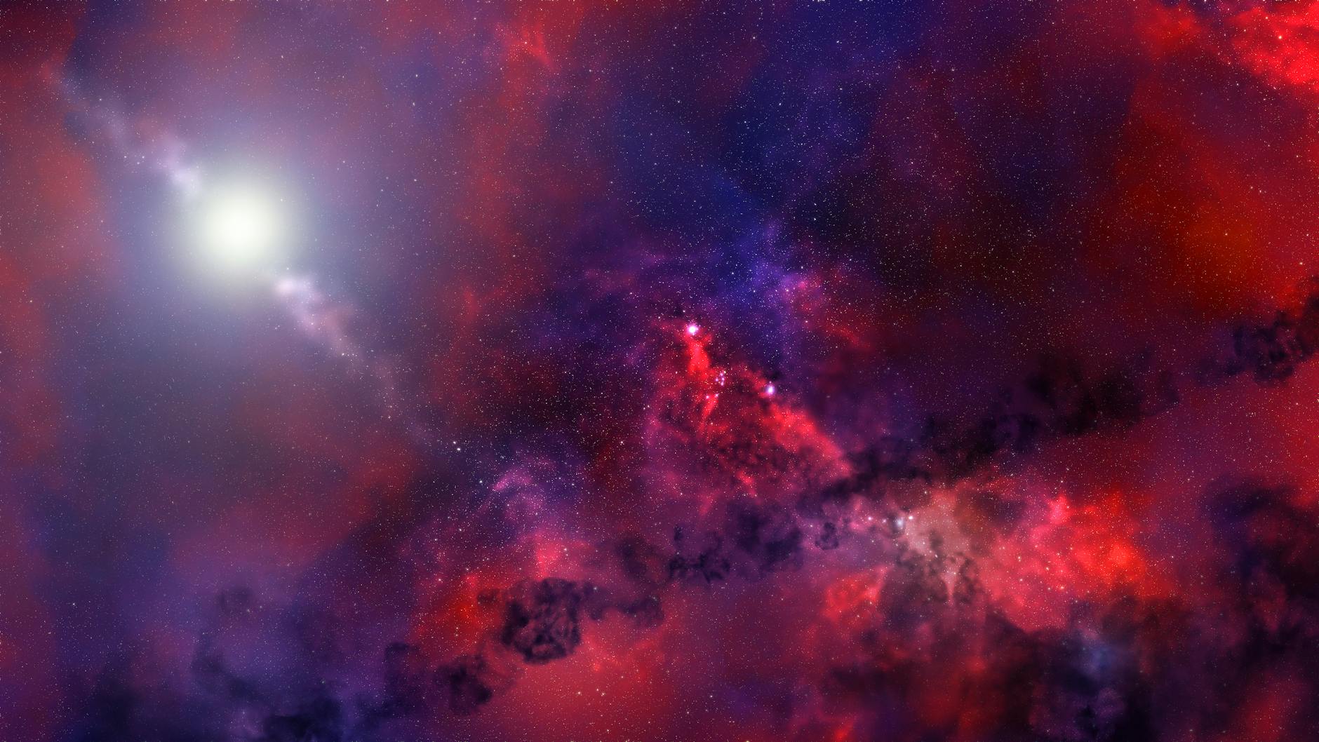 A colorful nebula in deep space, the cosmos every creation myth tries to account for